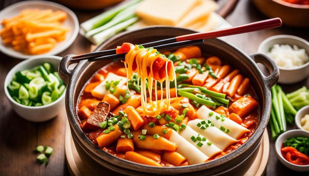 recette tteokbokki fromage
