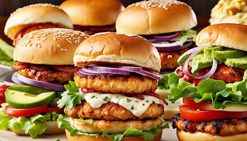 variantes de Chicken Burger