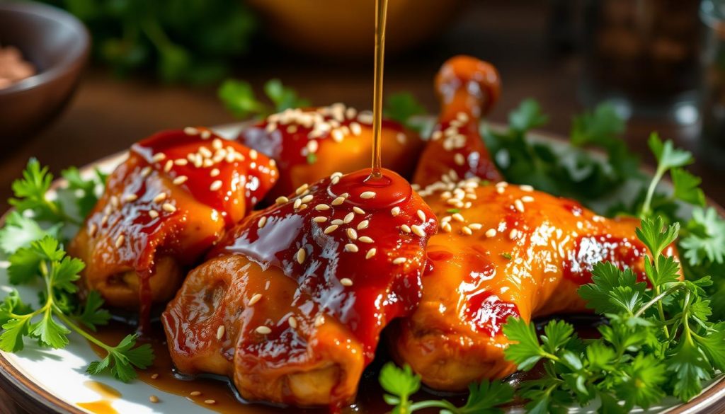 poulet caramélisé recette miel sésame
