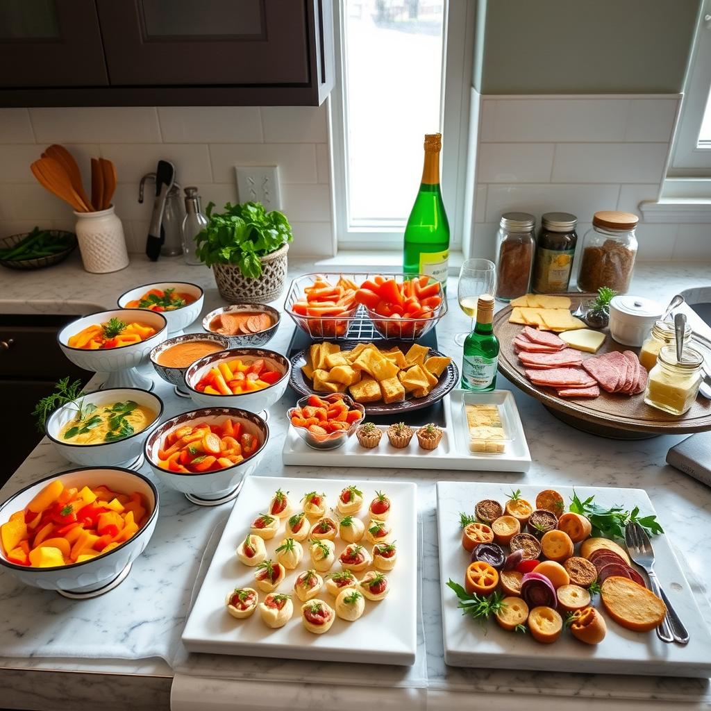 Préparation à l'avance pour gagner du temps sur les apéritifs
