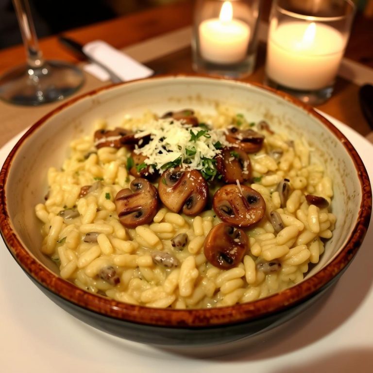 Risotto aux Champignons : La Recette Crémeuse qui Réchauffe vos Soirées