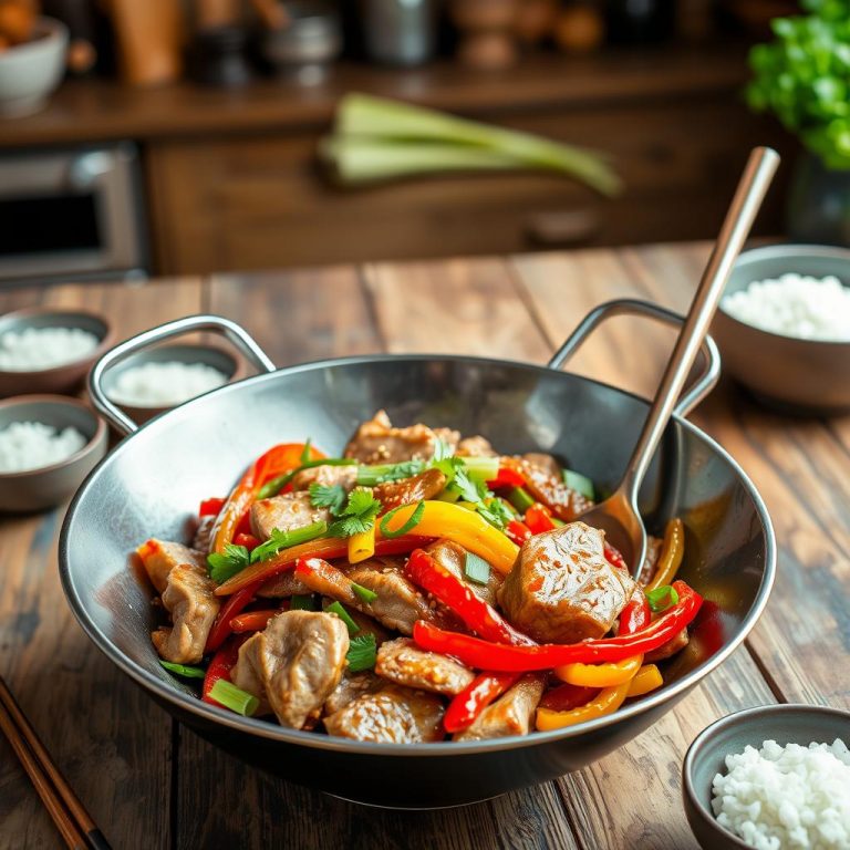 Wok de Porc au Miel et Sésame : Une Recette Savoureuse et Facile à Réaliser.