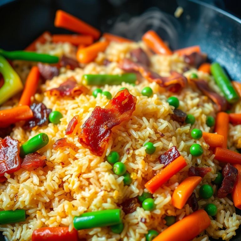 Wok de Riz Frit au Lard : La Recette Gourmande et Rapide Qui Régale Tout le Monde.