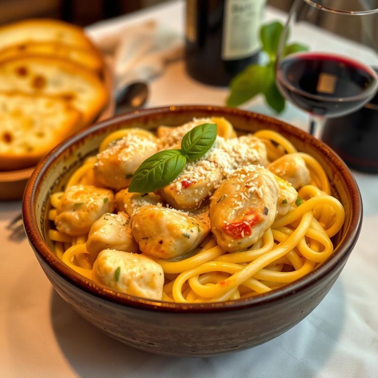 Pâtes Crémeuses au Poulet à l’Italienne