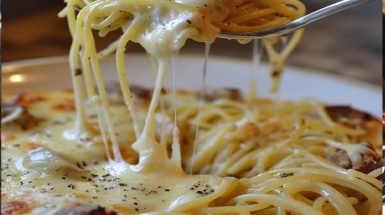 Spaghetti Crémeux aux Trois Fromages