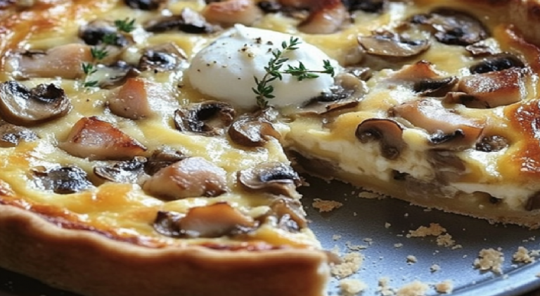 Tarte Salée au Thon et aux Champignons