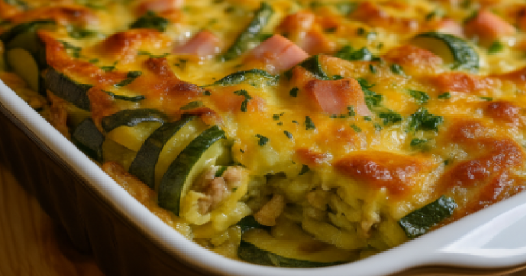 Recette Gratin Courgettes, Jambon et Riz – Parfait pour un Dîner Rapide