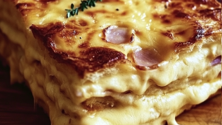 Recette Croque-Monsieur Géant Gratiné au Four