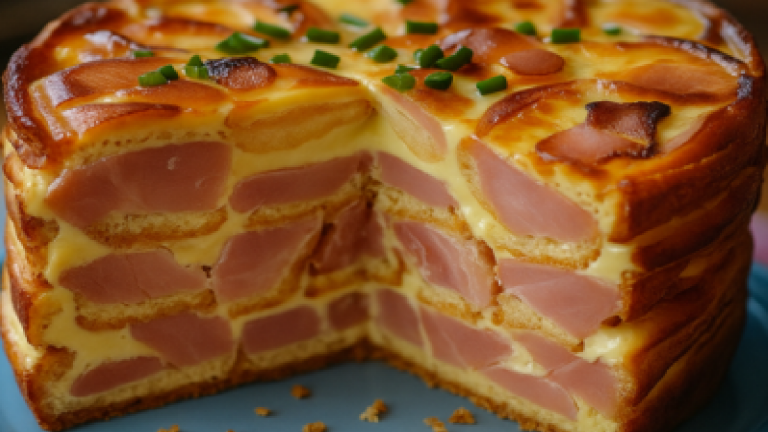 recette cake salé au jambon et au gruyère râpé