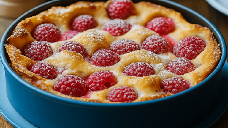 Clafoutis Rhubarbe & Framboises – Pure Gourmandise