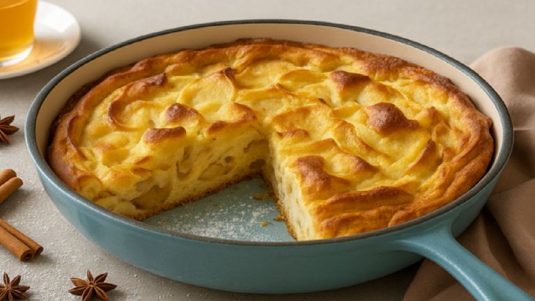 Délicieux gâteau aux pommes à la poêle : recette rapide et simple