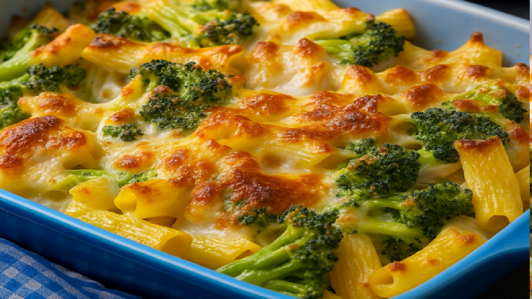 Gratin de pâtes aux brocolis et lardons, le plat que toute la famille va adorer