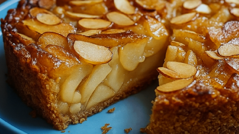 Moelleux aux Pommes et Croûte Caramélisée aux Amandes