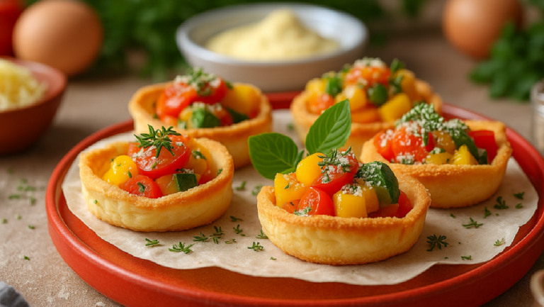 Recette Mini-Tartelettes aux Légumes et Fromage : Idéales pour l’Apéro ou un Brunch Léger
